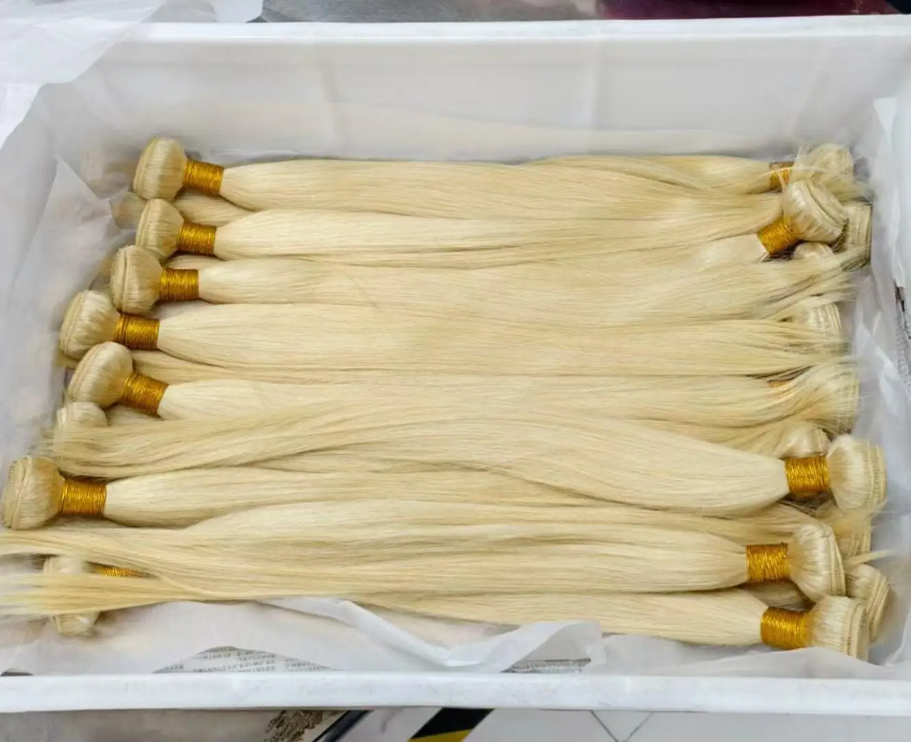 Accept Sample Straight 613 Blonde Human Hair Bundles Extension Natural Brazilian Mink Blonde Hair Vendors
