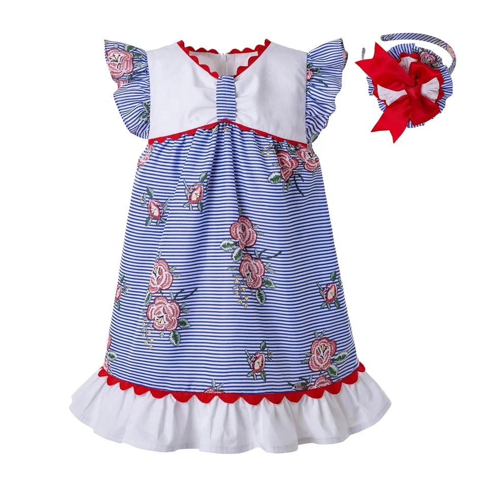 

Pettigirl Cute Baby Girl Dresses Purple Dress With Flower Kids Summer Clothes