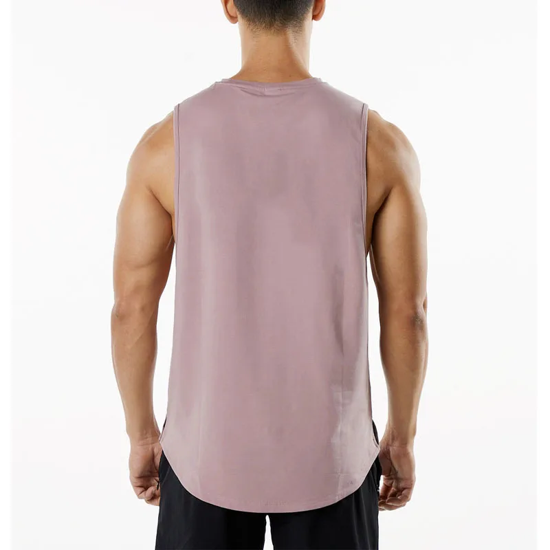 2023 New Athletic Running Organic Cotton Training Wholesale Gym Muscle Sleeveless Gym Men Top Tank