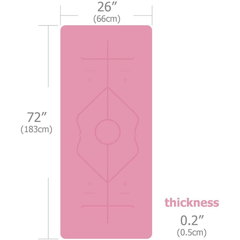 

Custom Fitness Eco-friendly Position line Rubber PU Yoga Mat