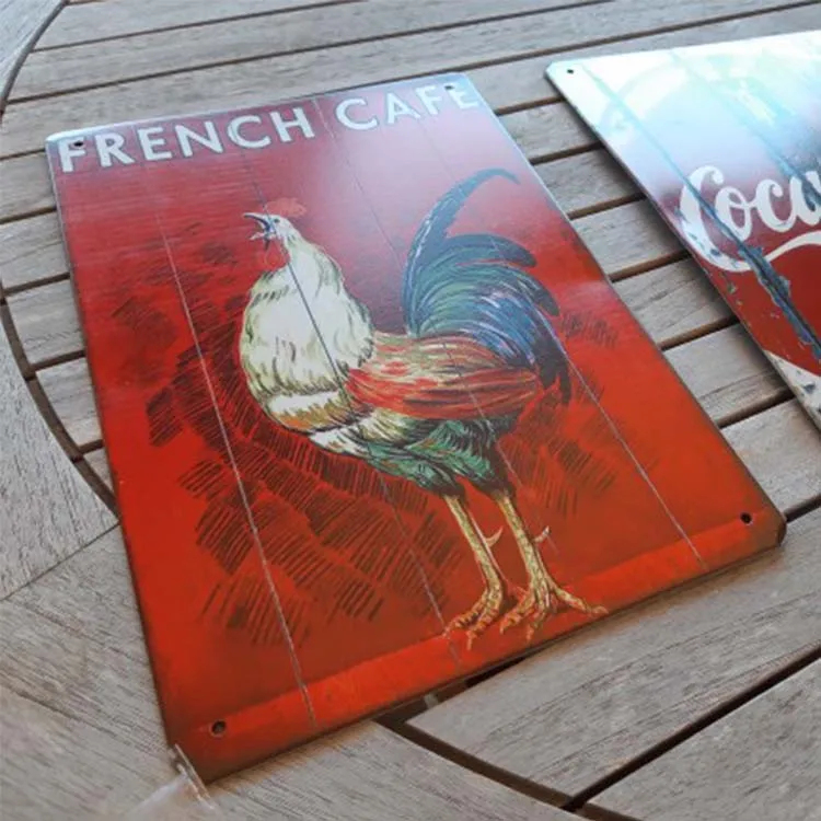 
Cheap Vintage Fresh Eggs Metal Tin Sign Happy Chicken sublimation plaque 