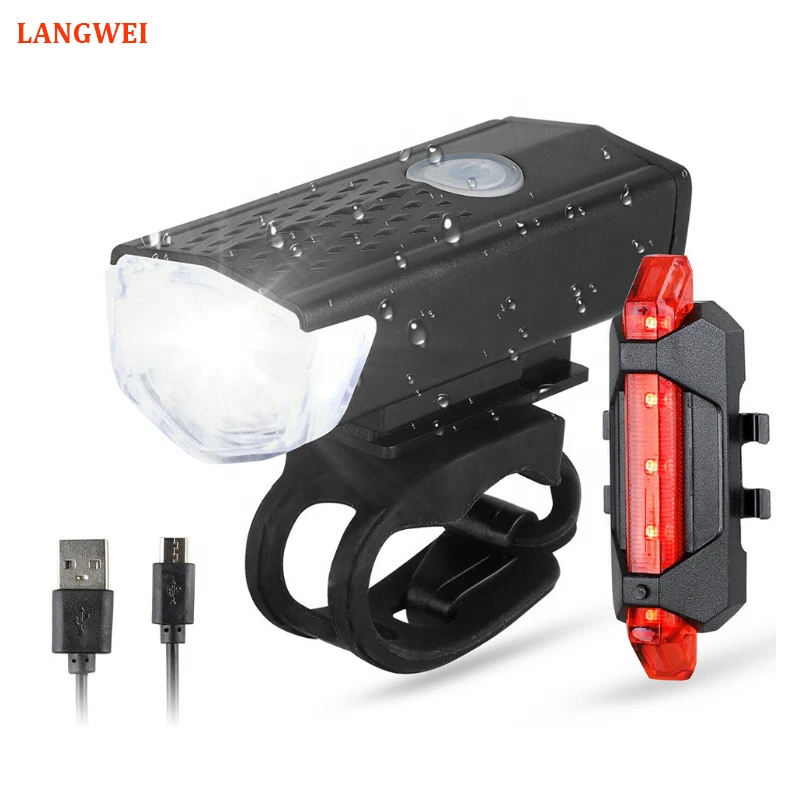 

Equipment Bike Necessary Front Rear Bike Light USB Rechargeable LED Light For Bicycle Outdoor Cycling Bicycle Light