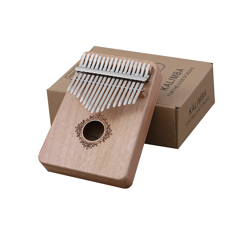 

Wholesale portable thumb piano 17 keys Nanzhu wood kalimba, Nature