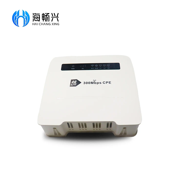 

HCX H509-1 4G LTE CPE WIFI Router Support 32 Users (Asia) B1 B3 B5 B8 B38 B39 B40 B41 with 4 RJ45 Ports and 4 External Antena