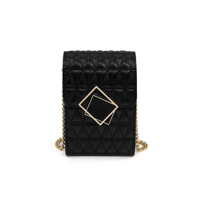 

Mini chains phone crossbody bag for girls sling shoulder bags lattice stylish cross body purse 2021 summer arrival, Customizable