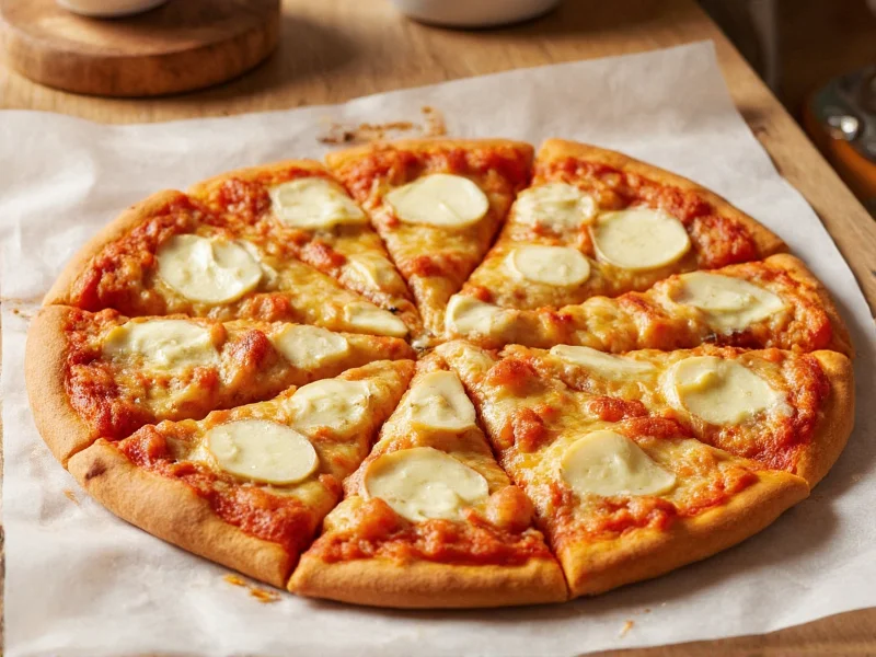 Baked pizza with yeast free crust