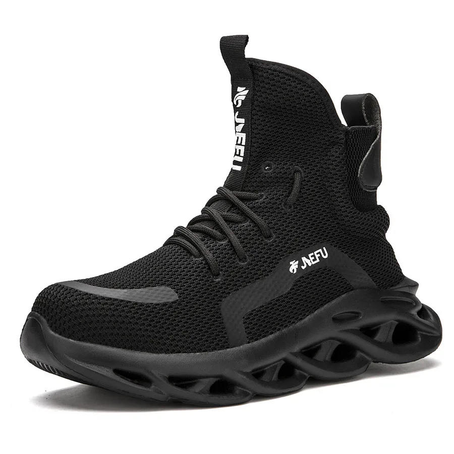 

Men Steel Toe Cap Work Safety Shoes for Indestructible Shoes Puncture-Proof Boots Lightweight Breathable, Black,blue,green