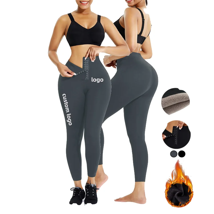 

2020 Wholesale 2 IN 1 Tummy Trimmer High Waist Trainer Sports Leggings Women Fitness Tights Belly Control Panties Shapewear, As shown;custom is ok.