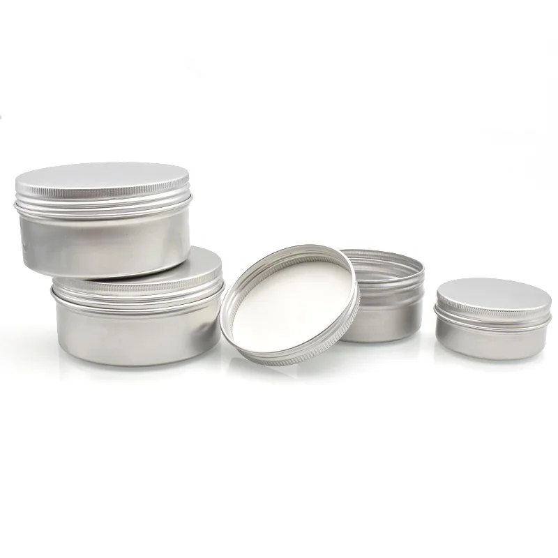 
free sample 1oz 2oz 50g 60g 120g 150g 180g 250g aluminum jars for cosmetic hand cream lip balm tea packing in stock 