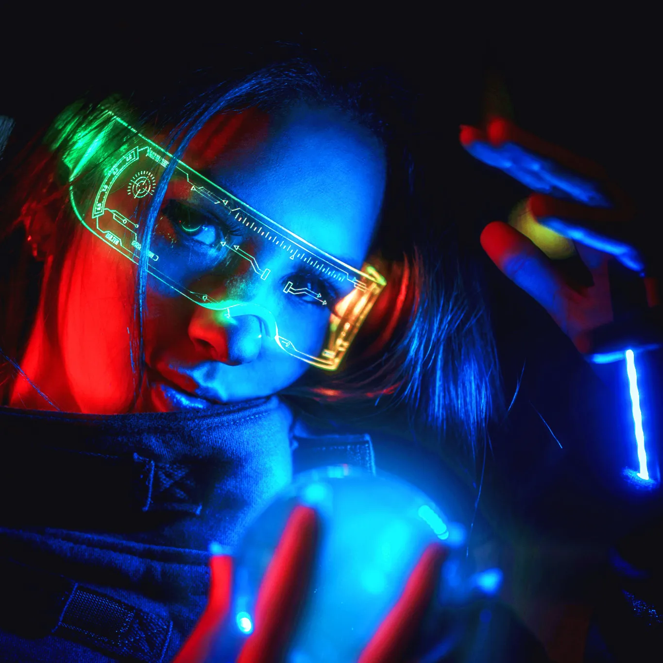 светящиеся очки cyberpunk фото 7
