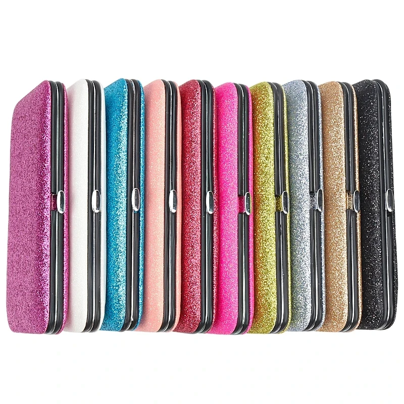 Eyelash Extension Tweezers Storage Box Seven Slots Shiny Design Organizer Case Bag for Tweezers Lash Brush Applicator Storage
