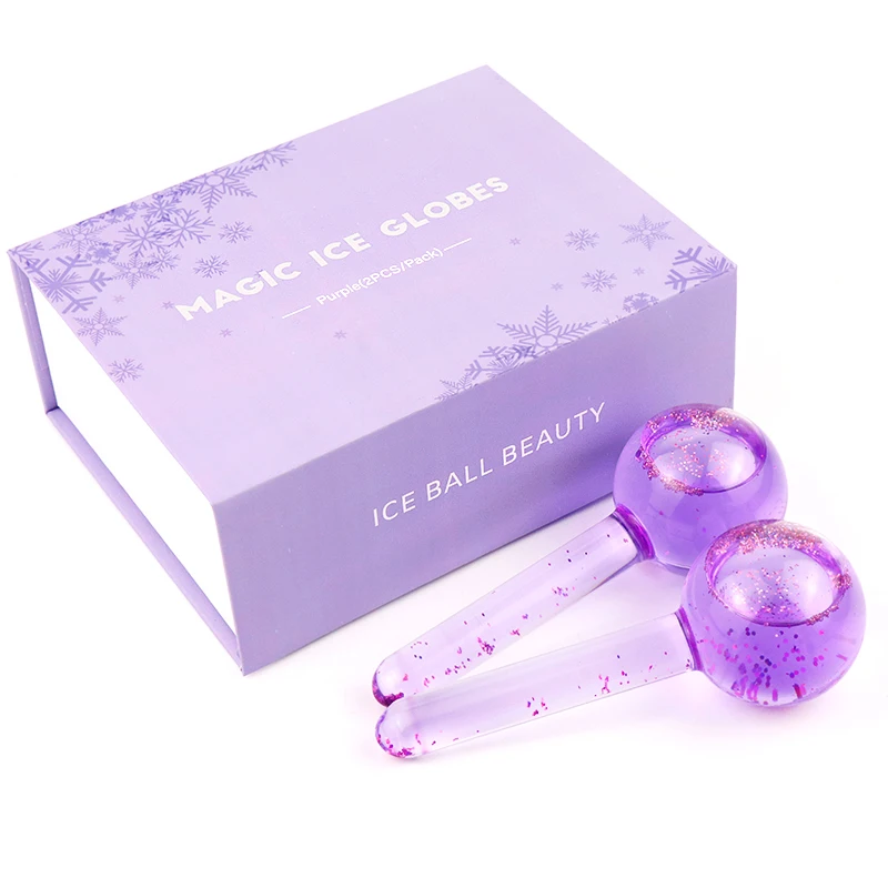 

OEM Private Label Custom Packing Eye Massager Beauty Magic Facial Cooling Rose Gold Blue Pink Ice Globes for Face