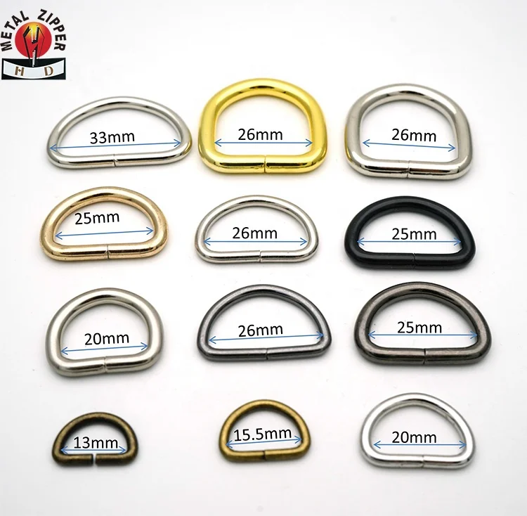 

Manufacturer Metal D ring Gold silver Small D-rings