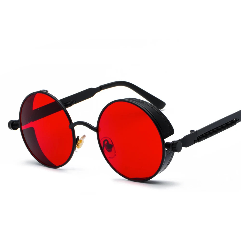 

Metal round steampunk man uv400 summer sun glasses for womens fashion sunglasses 2021