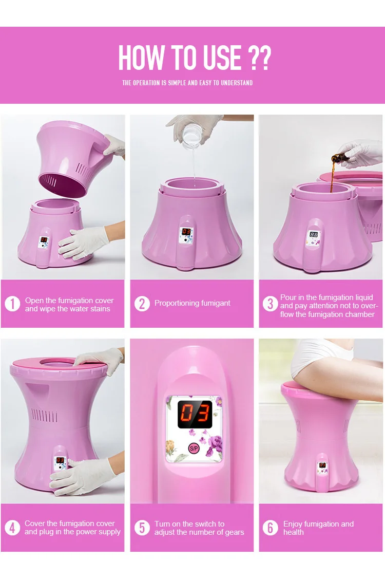 Far Infrared Electric Yoni Steam Stool Prevent Dry Burn Vaginal