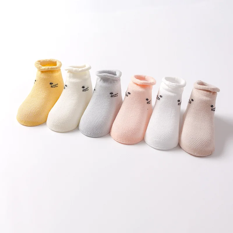 

Summer Mesh Thin Infant Socks Newborn Children 0-3 Years Old 3 Pairs Sets Baby Socks, Picture
