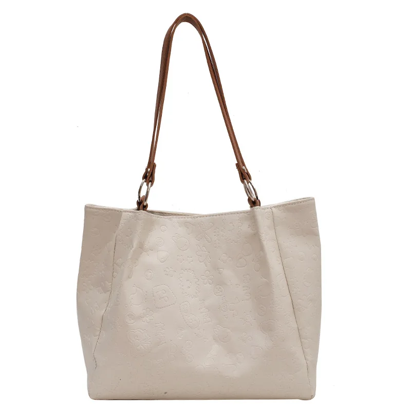

Amazon's new product embossed women's shoulder bag fashion designer large-capacity tote bag PU handbag for women