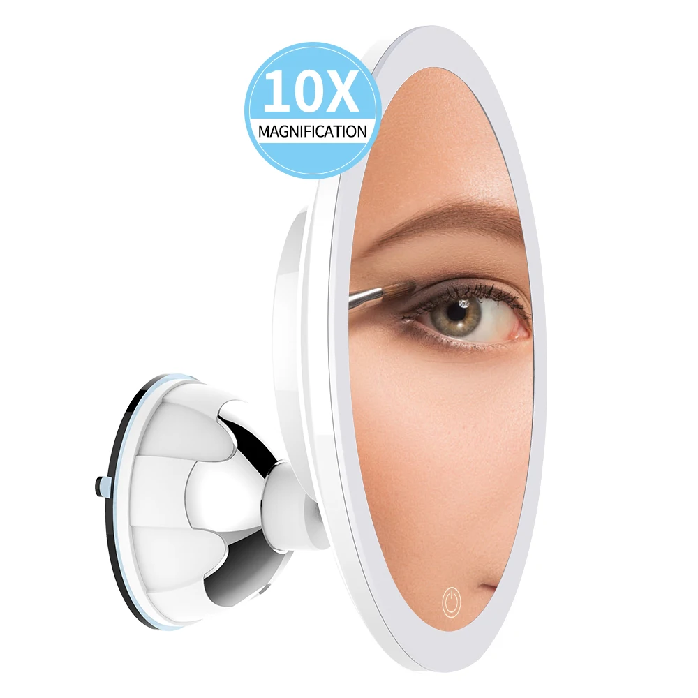 

M6 Shenzhen Wall Mount Led Lighted Makeup Mirror 6000K With Stand