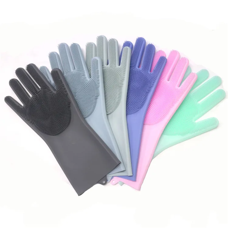 

wholesale Professional food grade silicone kitchen accessories glove magic silicone gloves for household diswashing cleaning