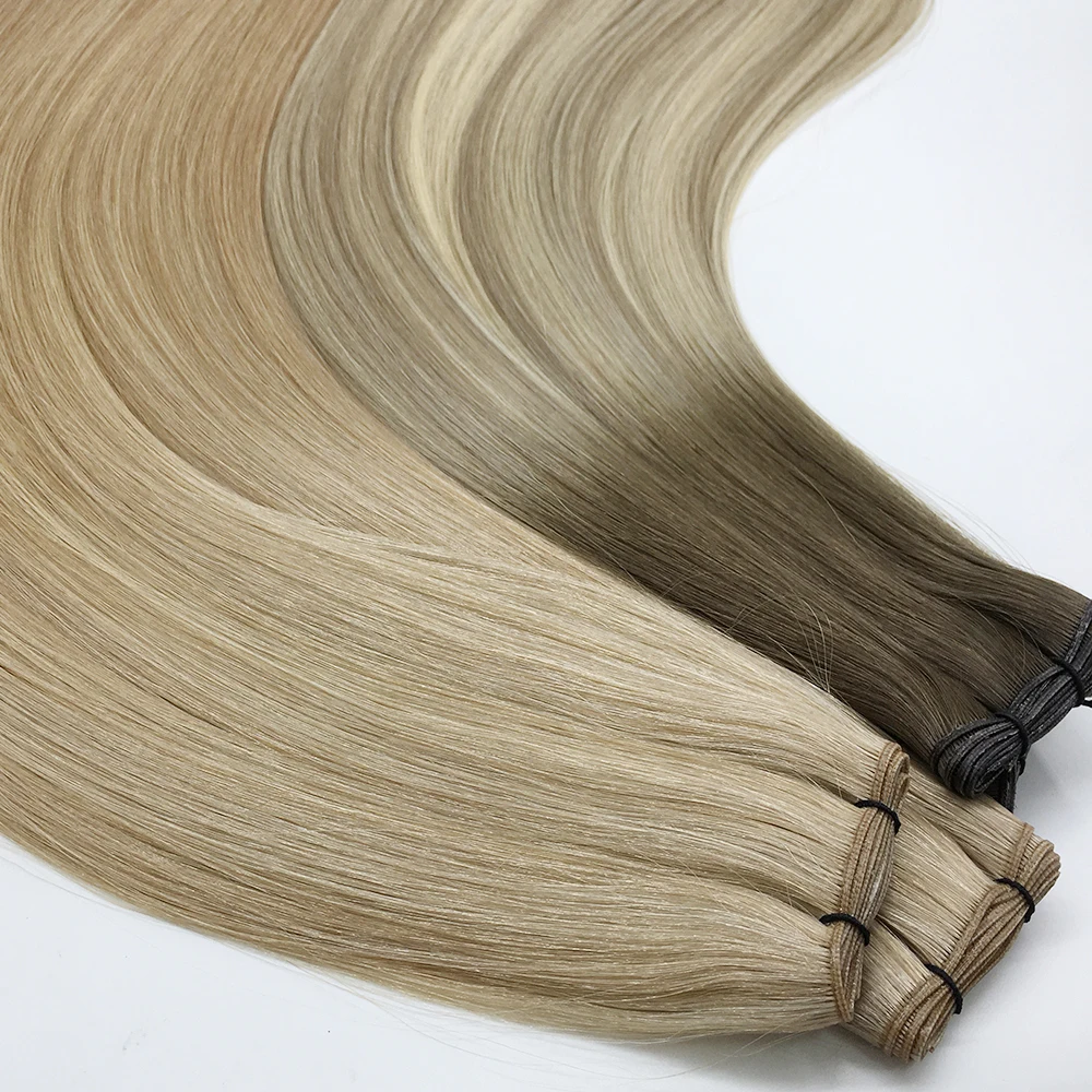 2026 Invisible Thin Genius Weft 100% Human Hair Weft Thick Ends Genius Weft Human Hair Extensions