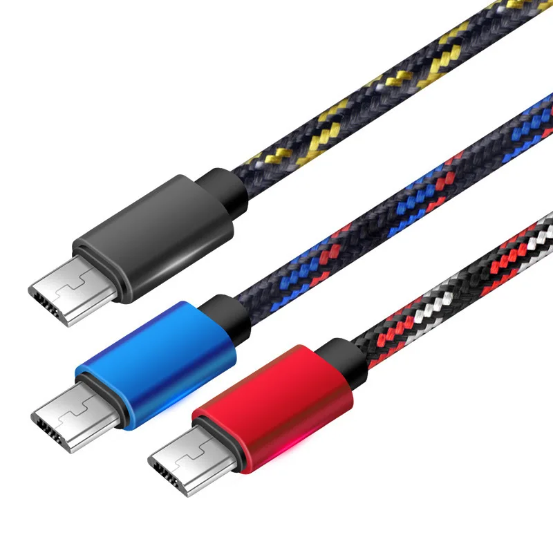 

2A For type-C Android IOS Nylon Woven Metal Phone Fast Charger Data Cable