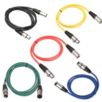 

GAZ-CB08 3 Pin XLR Male to Female Microphone Extension Cable Audio Extension Cables Cord Wire Line Black for Microphone