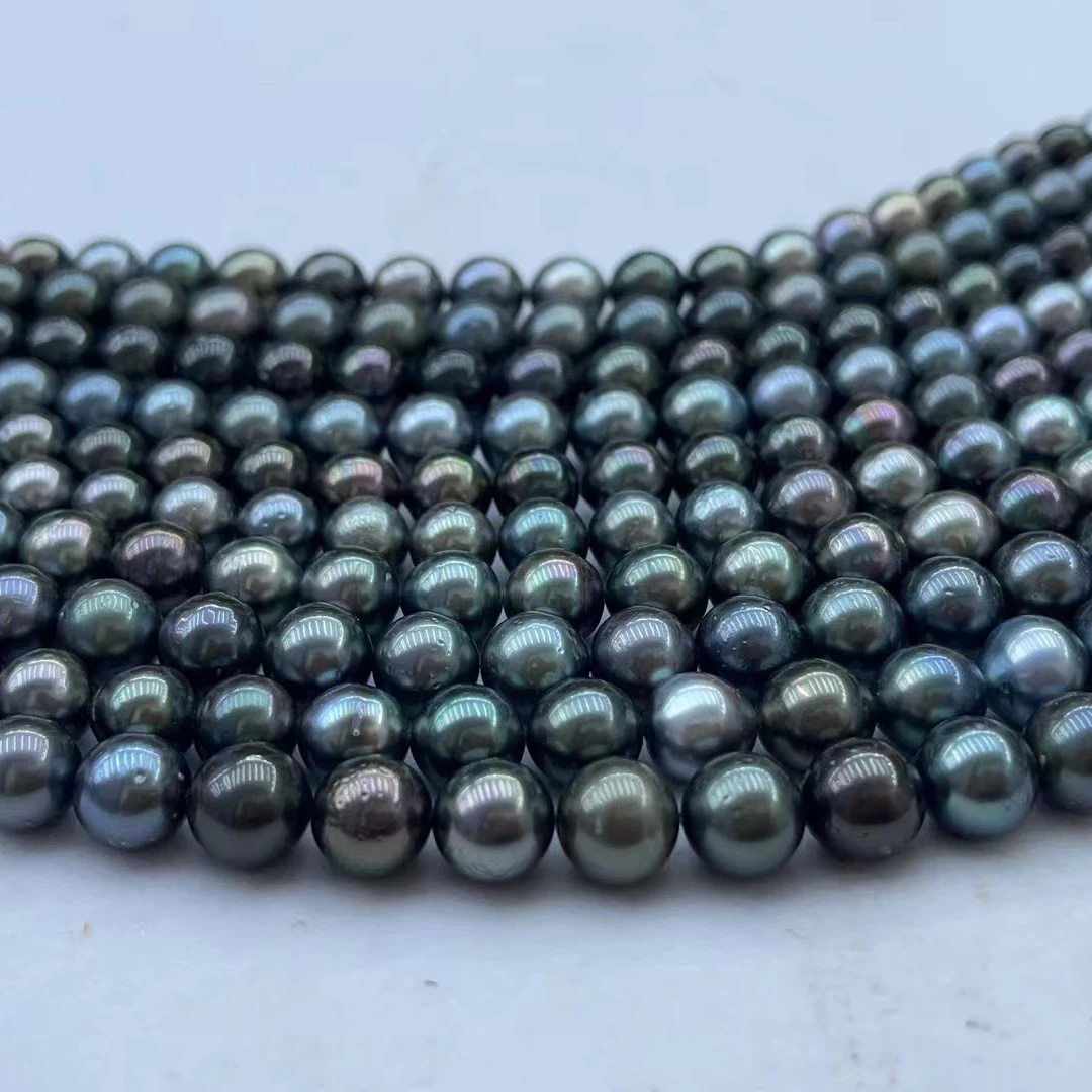 

16 inch,wholesale bulk price 11-13 mm good luster A+ round nature loose tahitian pearl strand