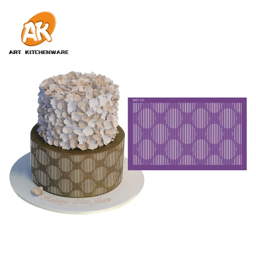 

AK Oval Mesh Cake Stencils for Royal Icing Lace Stencils Cake Decorating Tools for Cookie Stencil MST-121