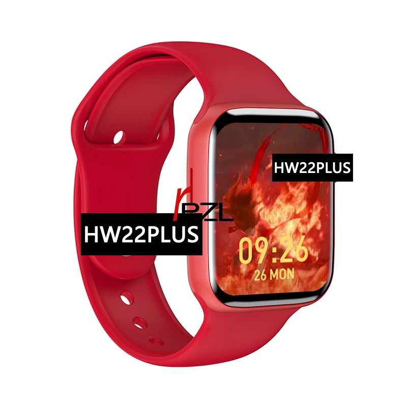 

2021 Latest HW22 plus Smart Phone Watch Series 6 1.75 Inch Full Touch Routing Button BT Call Custom Dial IOS Smartwatch HW22plus