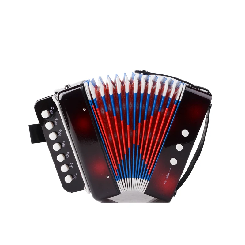 

7 key 2 bass popular and cheap acordeon mini toy accordion for sale