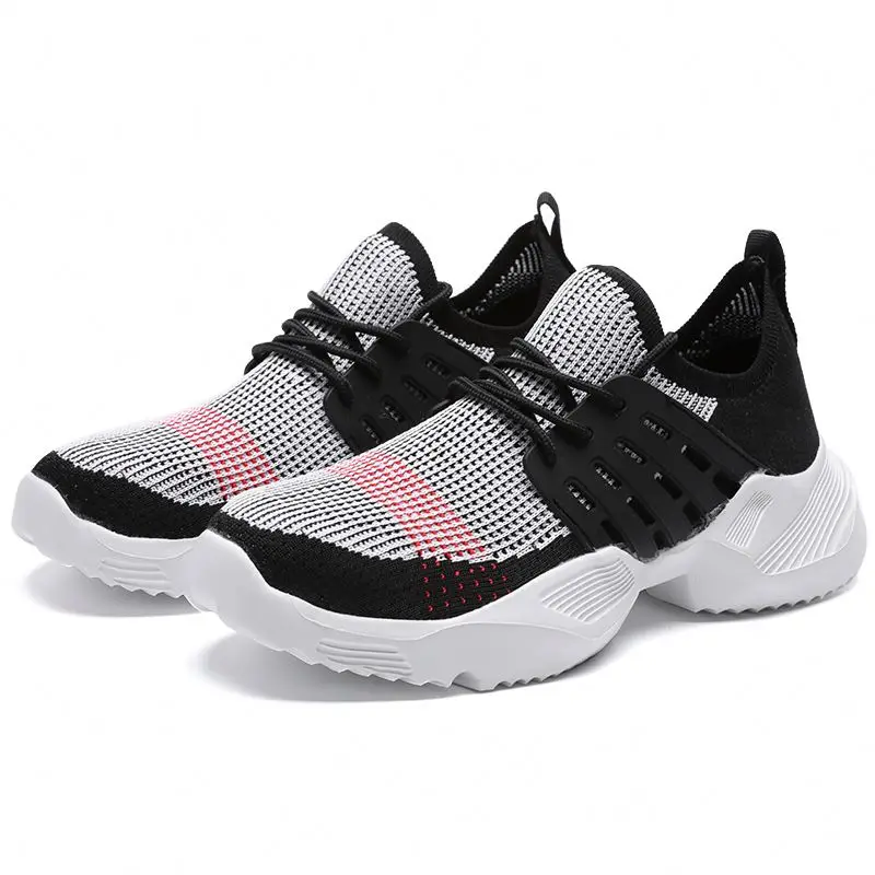 

oinetakoak New design lace-up men sport shoes camouflage male running shoes sneakers chaussures home sneakers for men, Black/white/red