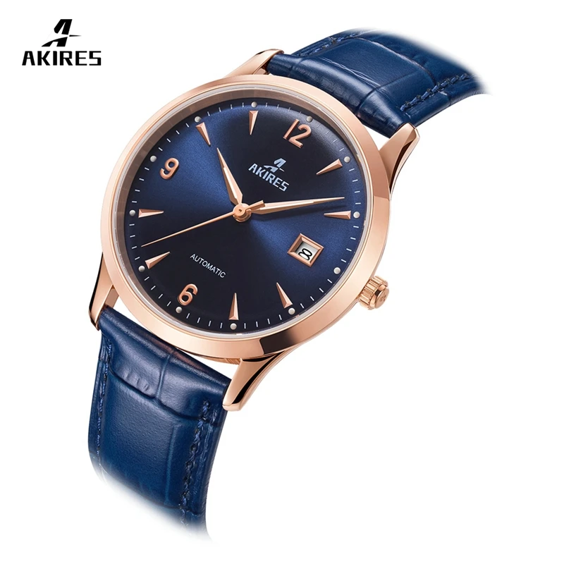 

Best selling customized big blue male dial watches men luxury brand automatic low moq watch oem