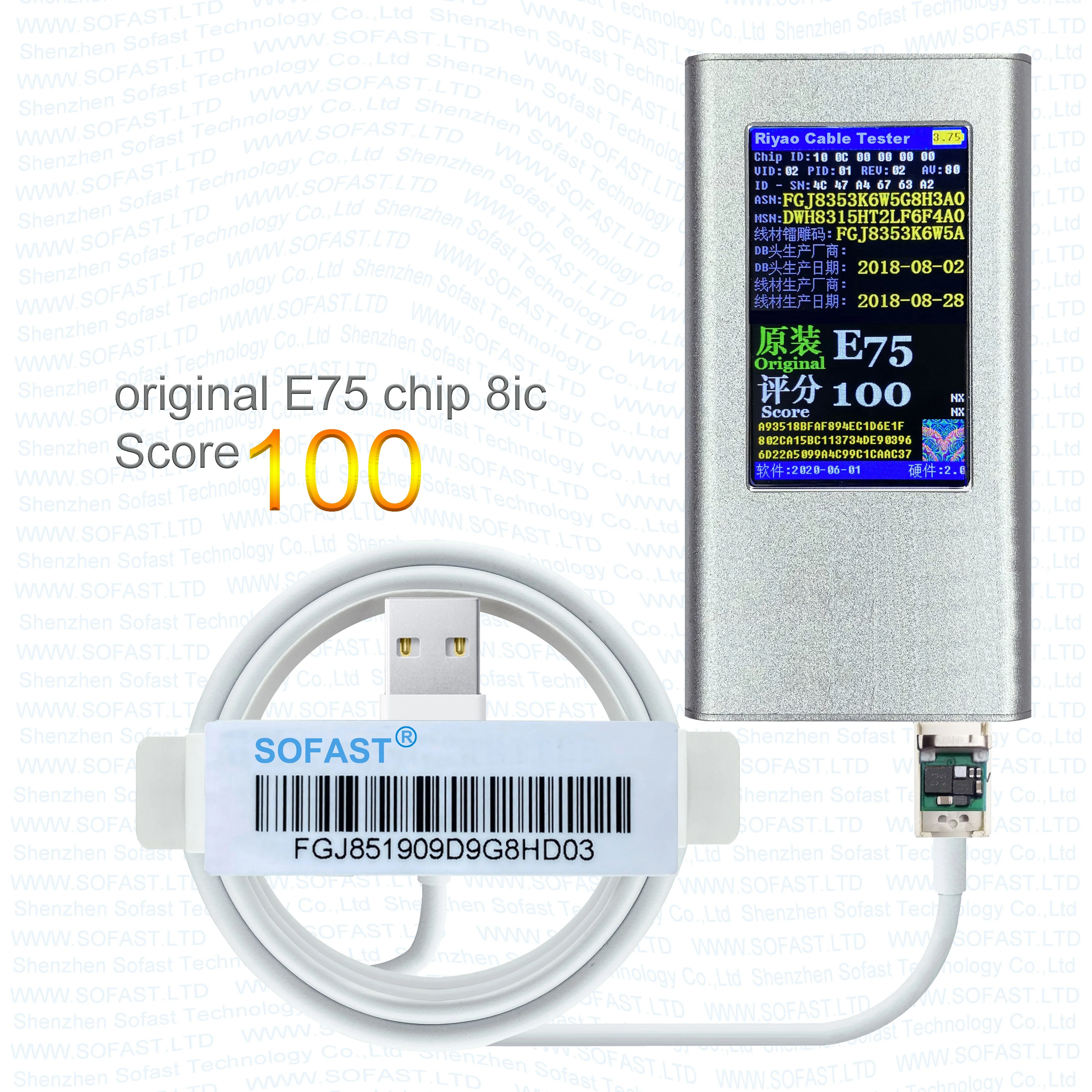 

Original foxcoon E75 chip A1480 MD818 1M MQUE2ZM/A for iPhone USB charger cable