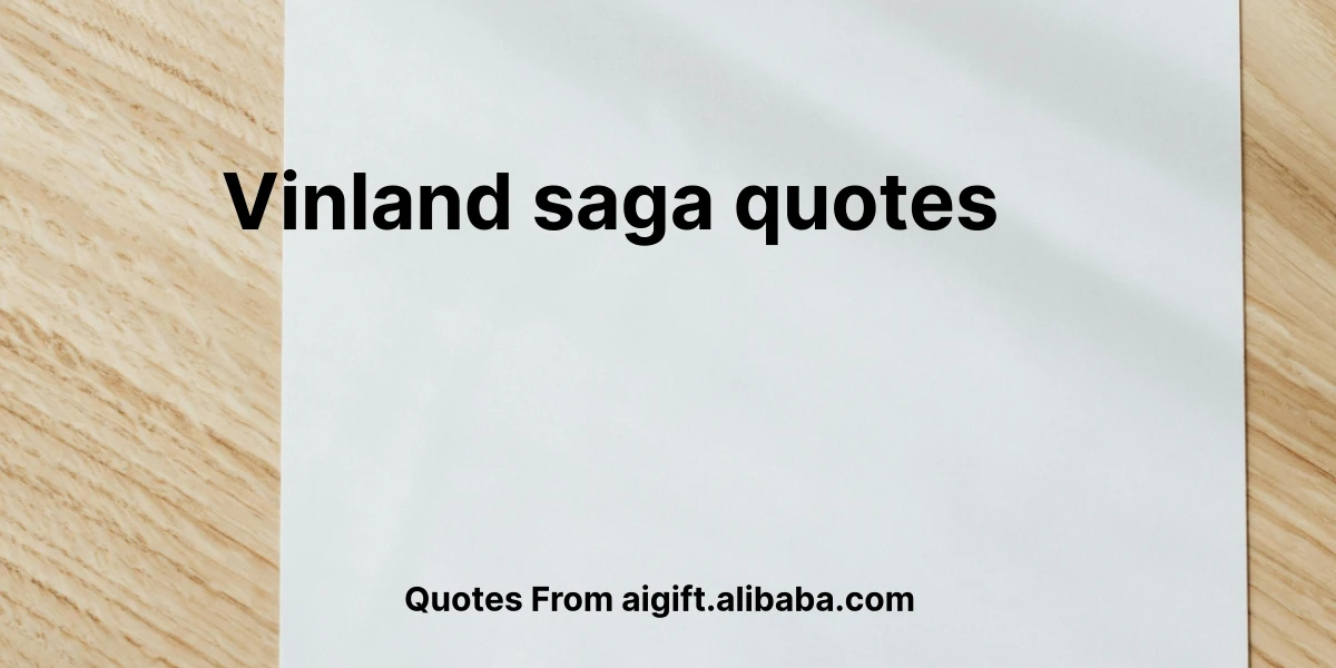 vinland saga quotes