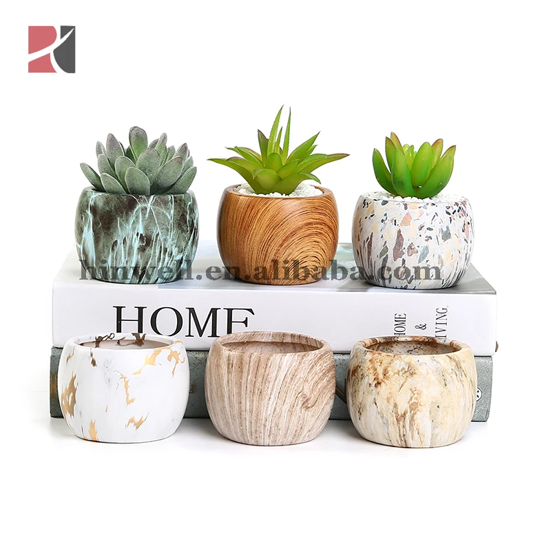 

Amazon Best Sellers Round Modern Desktop Mini Flower Pots Ceramic for Indoor Decoration, As photo show