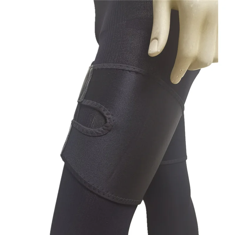 

Factory direct trendy sports leg strap adjustable sweat plastic leg strap fitness gear knee strap, Black