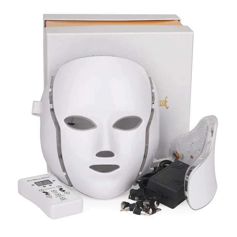 

Factory Wholesale Lift Pigment Removal Skin Rejuvenation Wrinkle Remover Facial Neck 7 Color Led Light Mask Face for Beauty