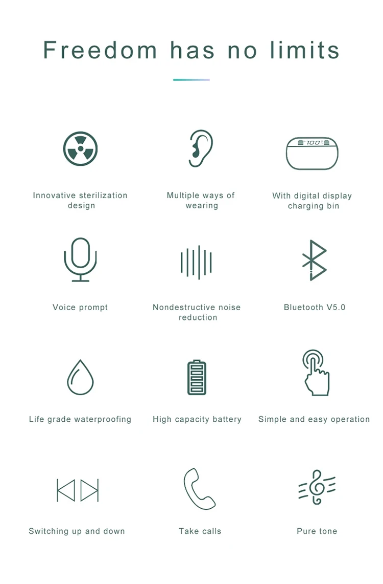 Itop New Product Private Mold X9 Pro Waterproof TWS Wireless Earphone Bluetooth V5.0 Earbuds Headphone - ANKUX.COM