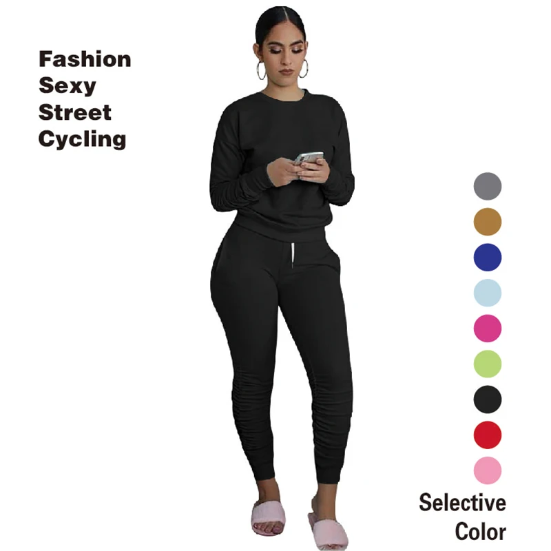 

LOGO Designer Fall Jogging beach Cotton Long Sets Fashion Biker Set Outfits Sexy Women Two Piece Set, Picture color