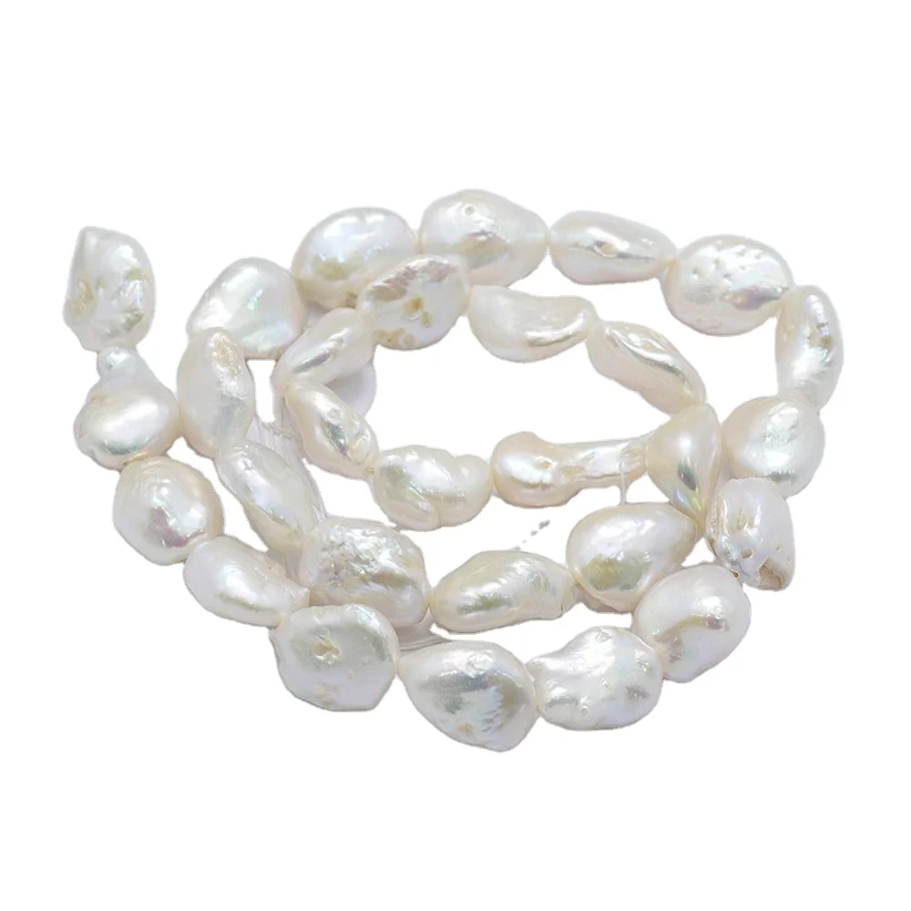 

Pandahall Nuggets Flora White Natural Keshi Freshwater Chip Pearl Beads