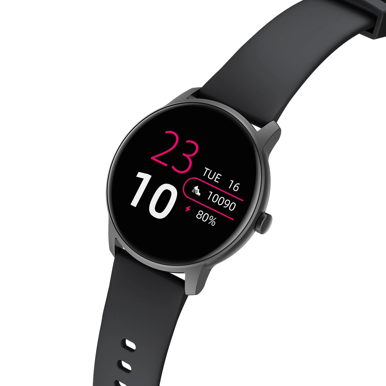 

2021 App Customizable Round Screen Bangle Women Bracelet Smart Watch KW77 for Android OS