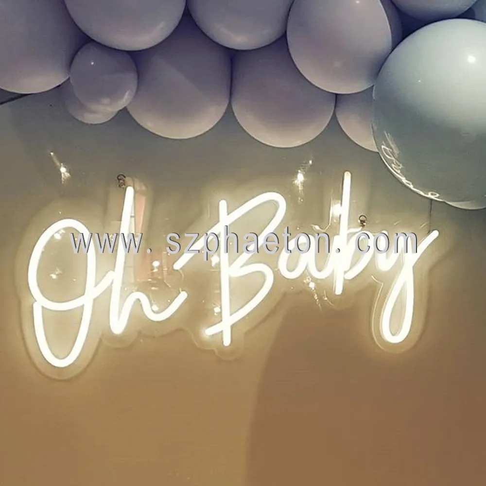 Cheap neon signs, Custom made acrylic neon led  light letters OH BABY letters