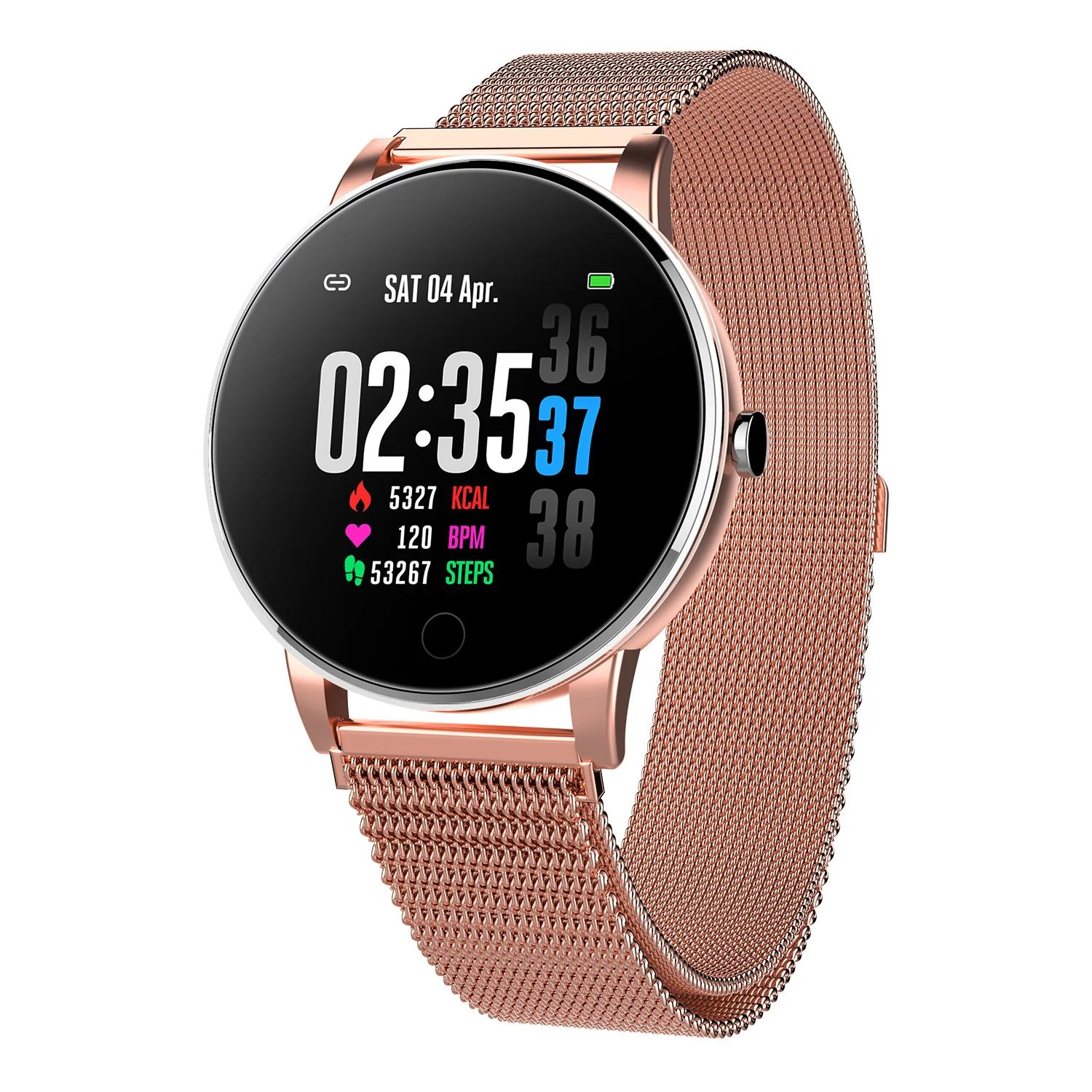 

Y9 Ip68 Waterproof Slim Metal Body Milanese Strap Replaceable Heart Rate Monitor Blood Pressure GPS Ladies Smart Watch Women Men