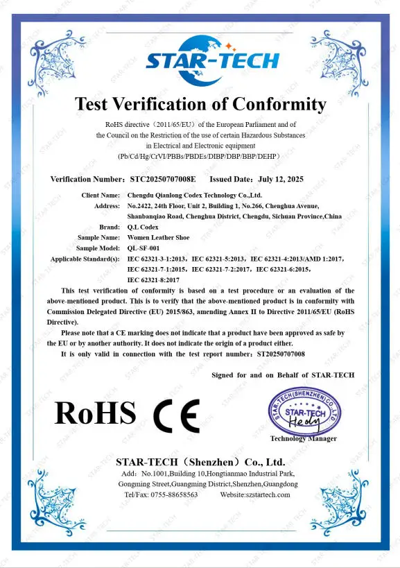 RoHS Certificate