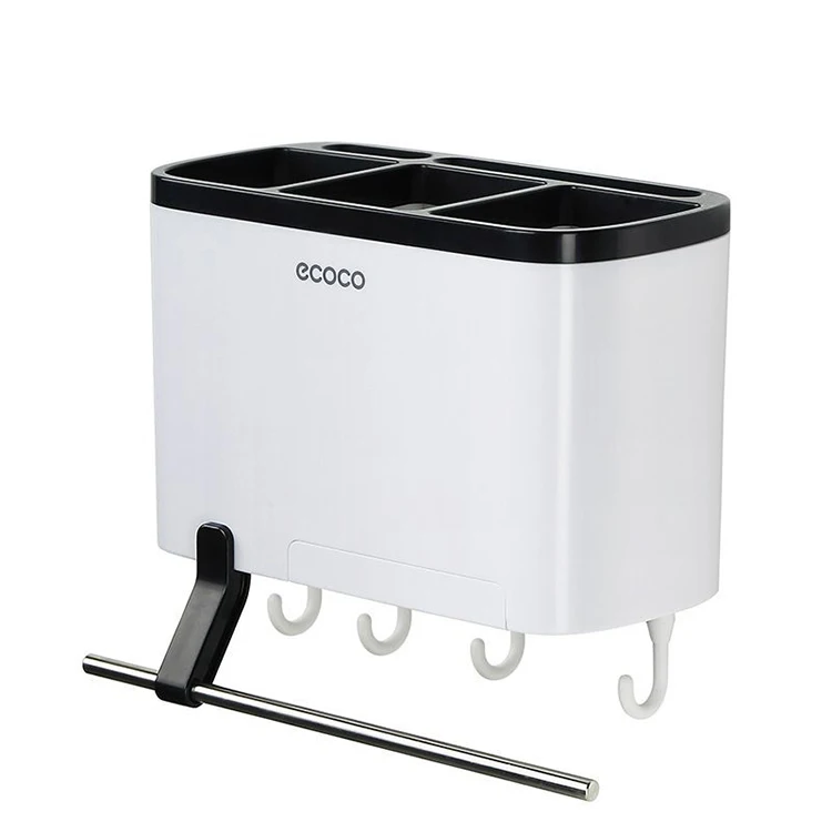 Multi-function plastic wall-mounted knife holder / tableware storage box cutlery spoon storage rack chopsticks cage