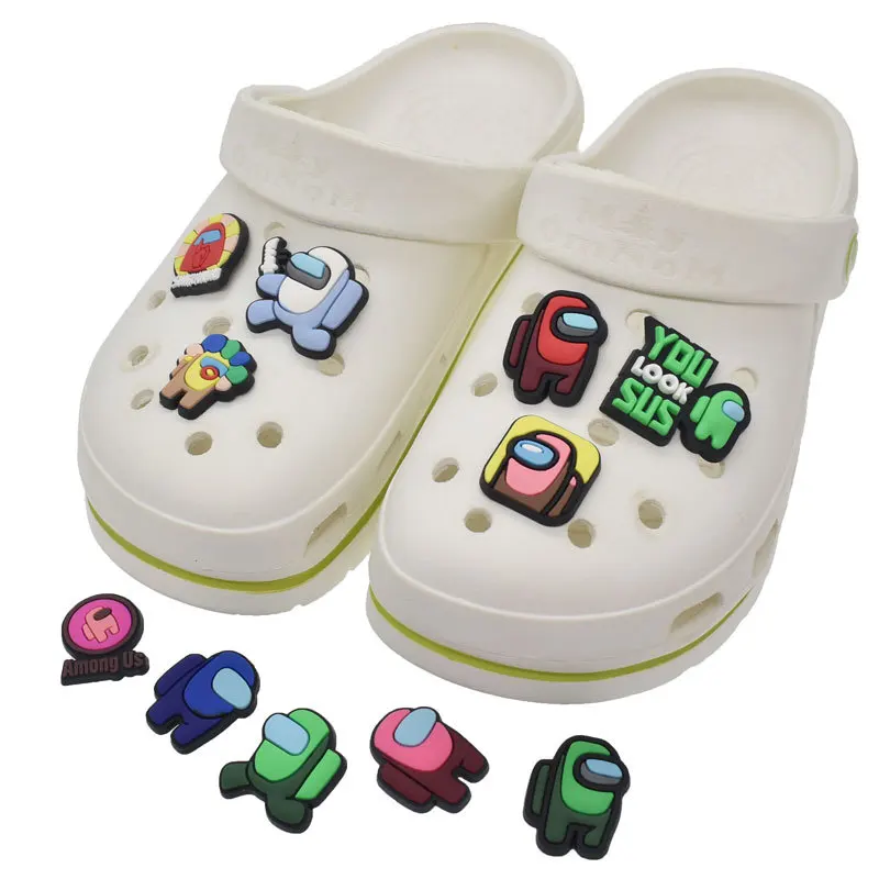 

Factory direct sales pvc soft rubber fashion custom cute game anime croc charms shoe accessories, As pic