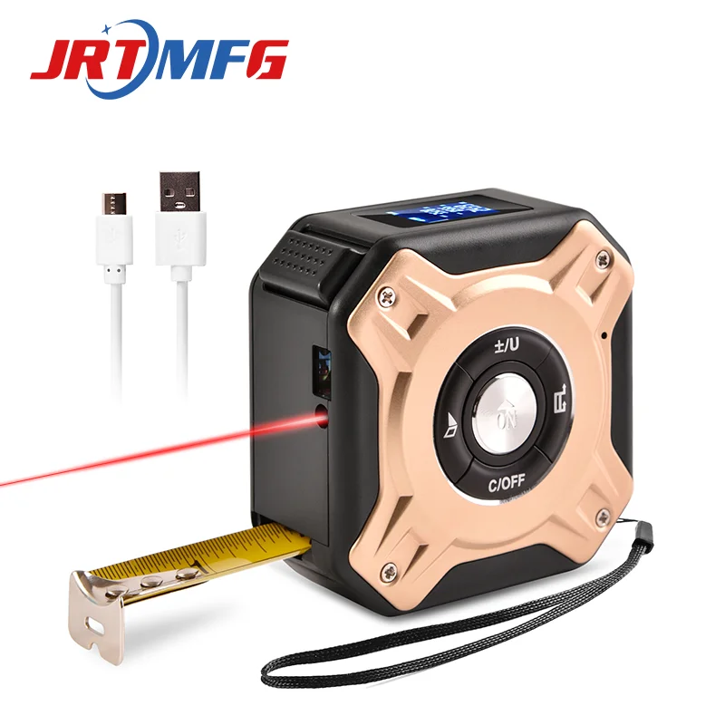 

JRT Wholesale Metric Imperial Retractable Steel Tape 40m+5m Measure Laser Tape Area Calculation Laser And Tape Measurement