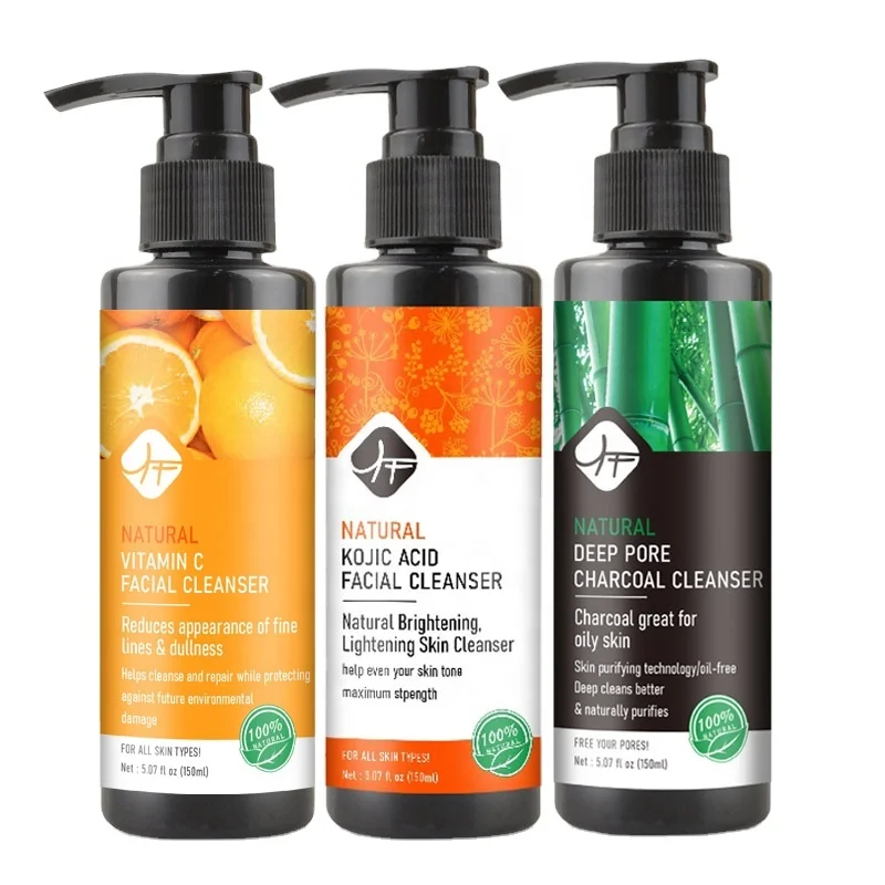 

Natural Organic Face Wash Vitamin C&Kojic Acid&Bamboo Charcoal Cleanser