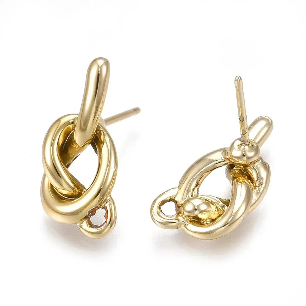 

Pandahall Knot Light Gold Alloy Stud Earring Findings Jewelry Making