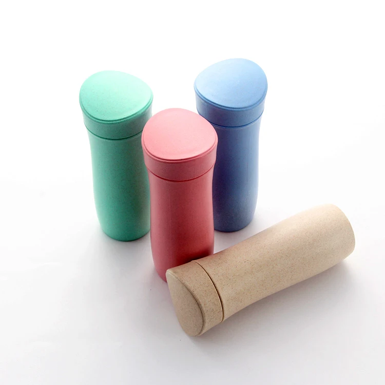 

250ml Cup Coffee Mug Thermo Eco Water Bottle Biodegradable Wheat Straw Coffee Cup, Pink/green/blue/beige